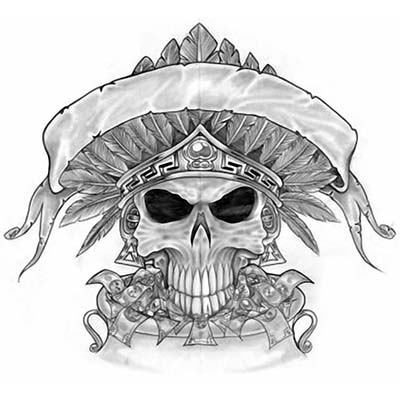 Mexican Skull Design Water Transfer Temporary Tattoo(fake Tattoo) Stickers NO.11532